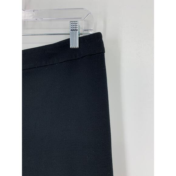 Ann Taylor Women's Sz 6 Lace Hem High Rise Crop Trouser Pants Straight Leg Black - Picture 2 of 5